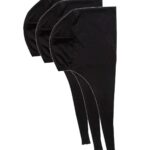 3 Adet Tesettür Bone Bağcıklı Likralı Siyah