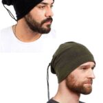 2 Adet Polar İpli Bere ve Boyunluk Siyah Yeşil