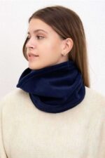 2 Adet Polar İpli Bere ve Boyunluk Kırmızı Lacivert - Görsel 7