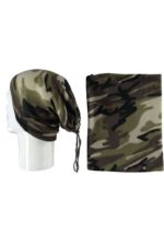 2 Adet Polar İpli Bere ve Boyunluk Lacivert Kamuflaj - Görsel 6